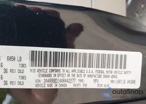 2010 Chrysler Town & Country Touring Plus из США, поврежденный, VIN 2A4RR8D14AR442277